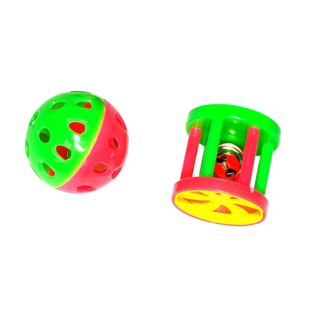 Balle et rouleau avec grelot, Ø4cm