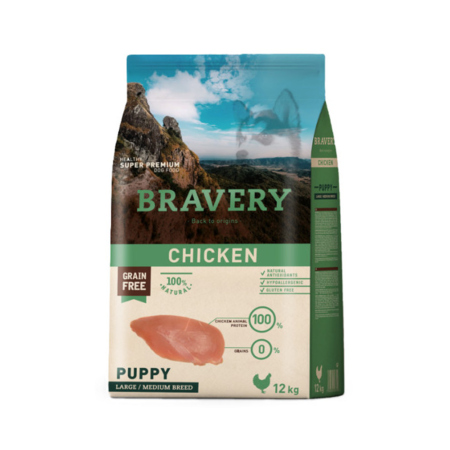 Croquettes Chien Bravery 12Kg Puppy