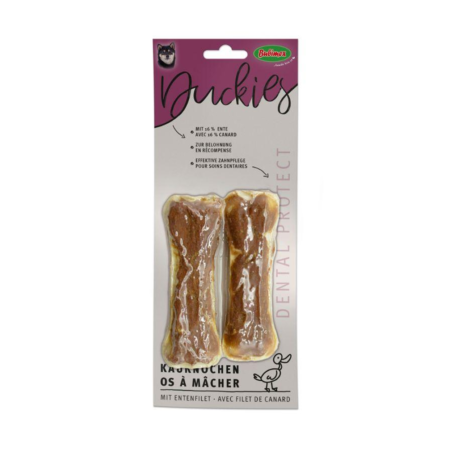 Duckies Os à mâcher avec filet de canard x2, 90g