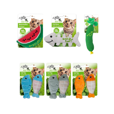 All for Paws Green Rush Plush Cat Toy (Multi Modèles)