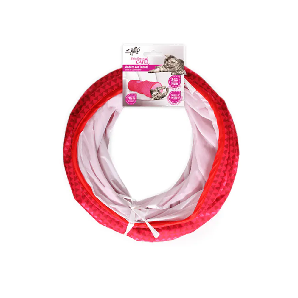 All for Paws Tunnel Chat Moderne - Rose (Modern Cat Tunnel) (1)