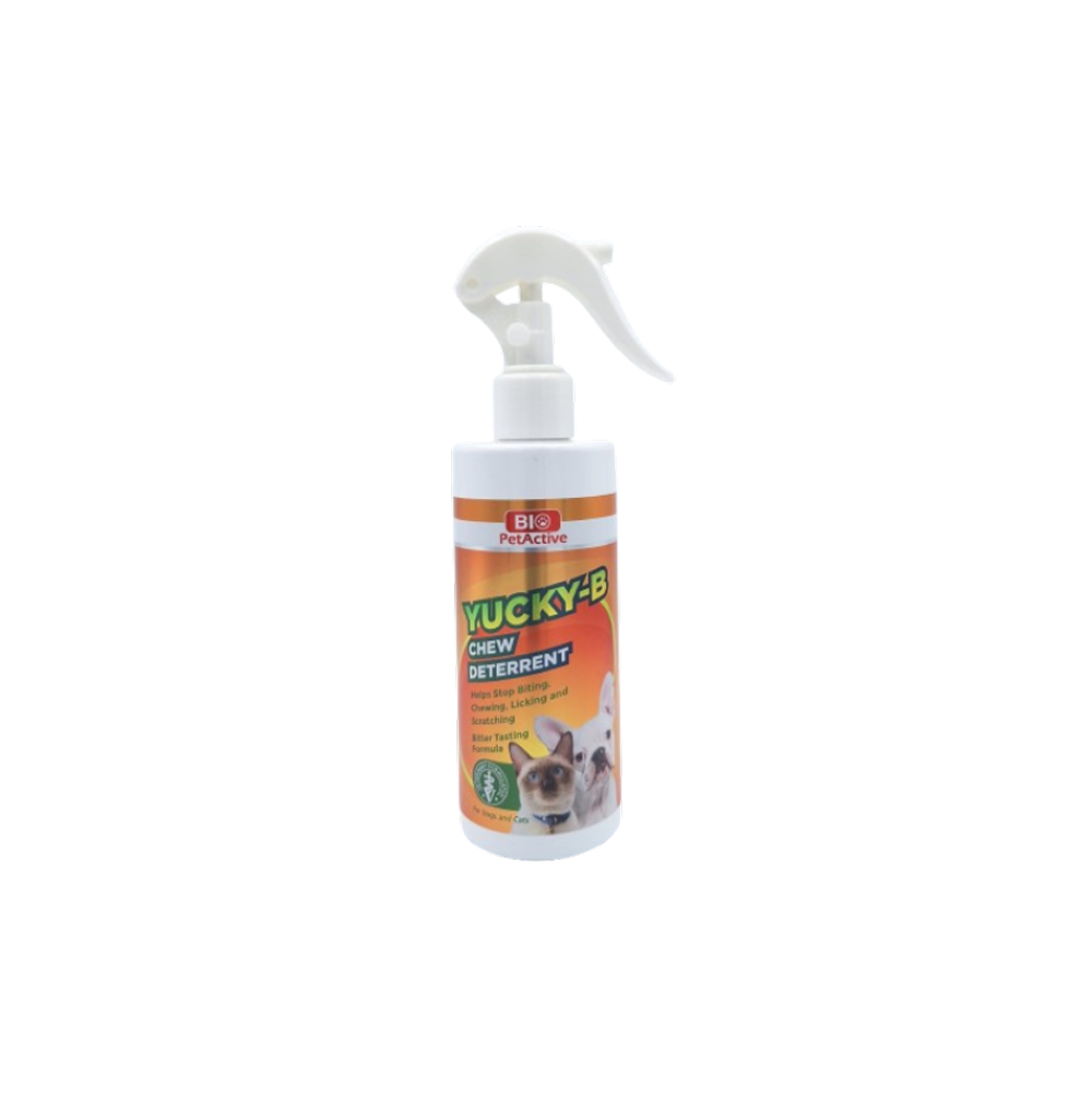 Bio PetActive Yucky-B Spray - Répulsif et anti-mastication pour chat et chien 250 ml Bio PetActive Yucky-B Spray - Répulsif et anti-mastication pour chat et chien 250 ml