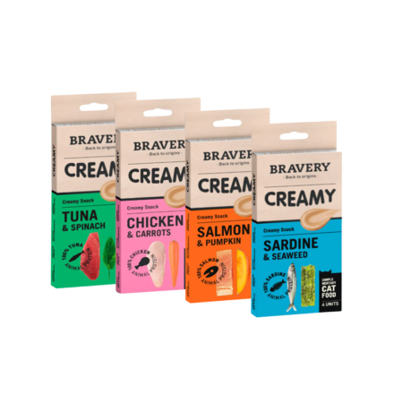 Bravery Creamy Friandises Chat (Boîte de 4) 4x15g
