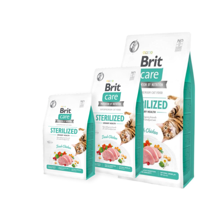 Brit Care Cat Grain-Free Sterilized Urinary - 400g, 2kg & 7kg