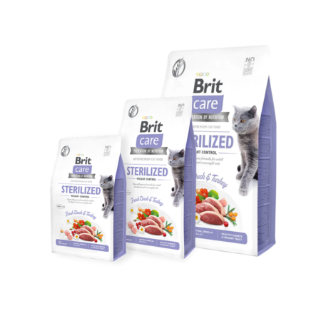 Brit Care Croquettes Chat Stérilisé Sans Céréales Contrôle Poids
