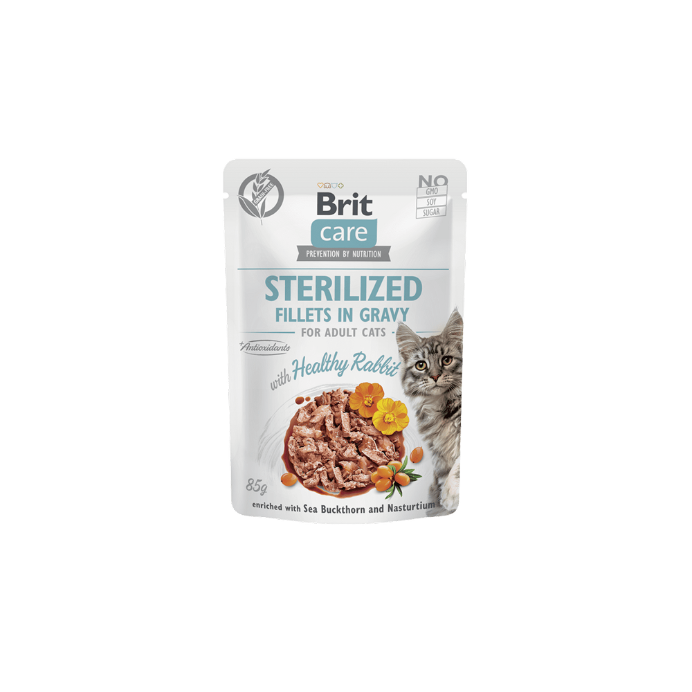 Brit Care Cat Stérilisé Gravy Healthy Rabbit 85g - Aliment Humide Brit Care Cat Stérilisé Gravy Healthy Rabbit 85g - Aliment Humide