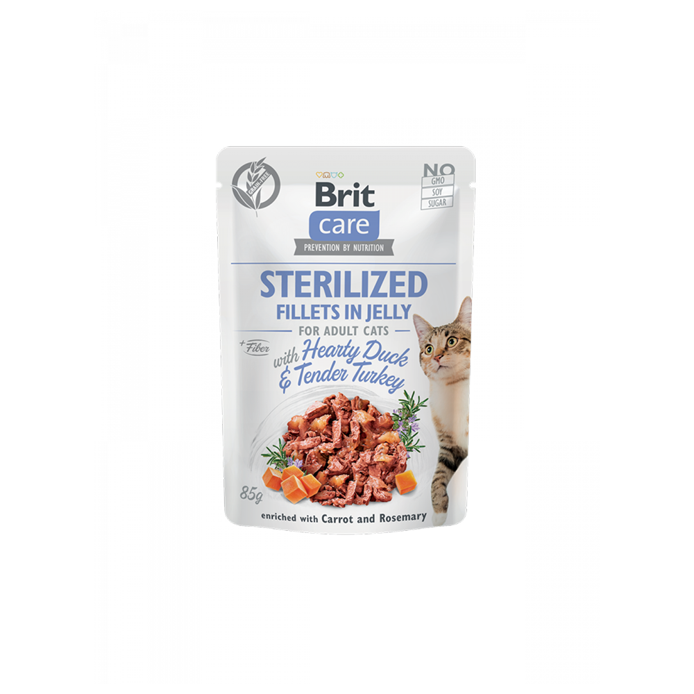 Brit Care Cat Sterilized 85g – Dinde & Canard en Gelée (Chat) Brit Care Cat Sterilized 85g – Dinde & Canard en Gelée (Chat)