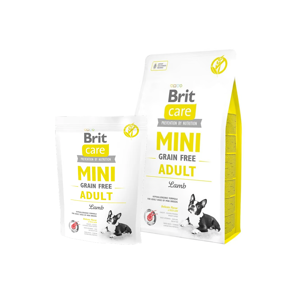 Brit Care Mini Croquettes Hair & Skin Sans Céréales 400g & 2kg Brit Care Mini Croquettes Hair & Skin Sans Céréales 400g & 2kg