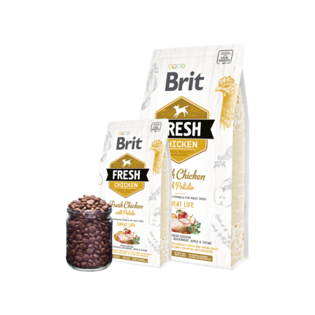 Brit Fresh Croquettes Poulet Pomme de Terre Adulte 2,5kg & 12kg