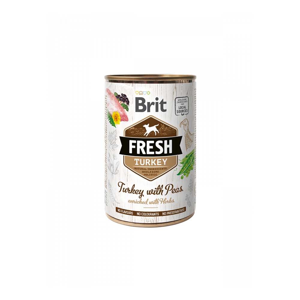 Brit Fresh Pâtée Chien Dinde & Pois 400g - Aliment Humide Sans Céréales Brit Fresh Pâtée Chien Dinde & Pois 400g - Aliment Humide Sans Céréales