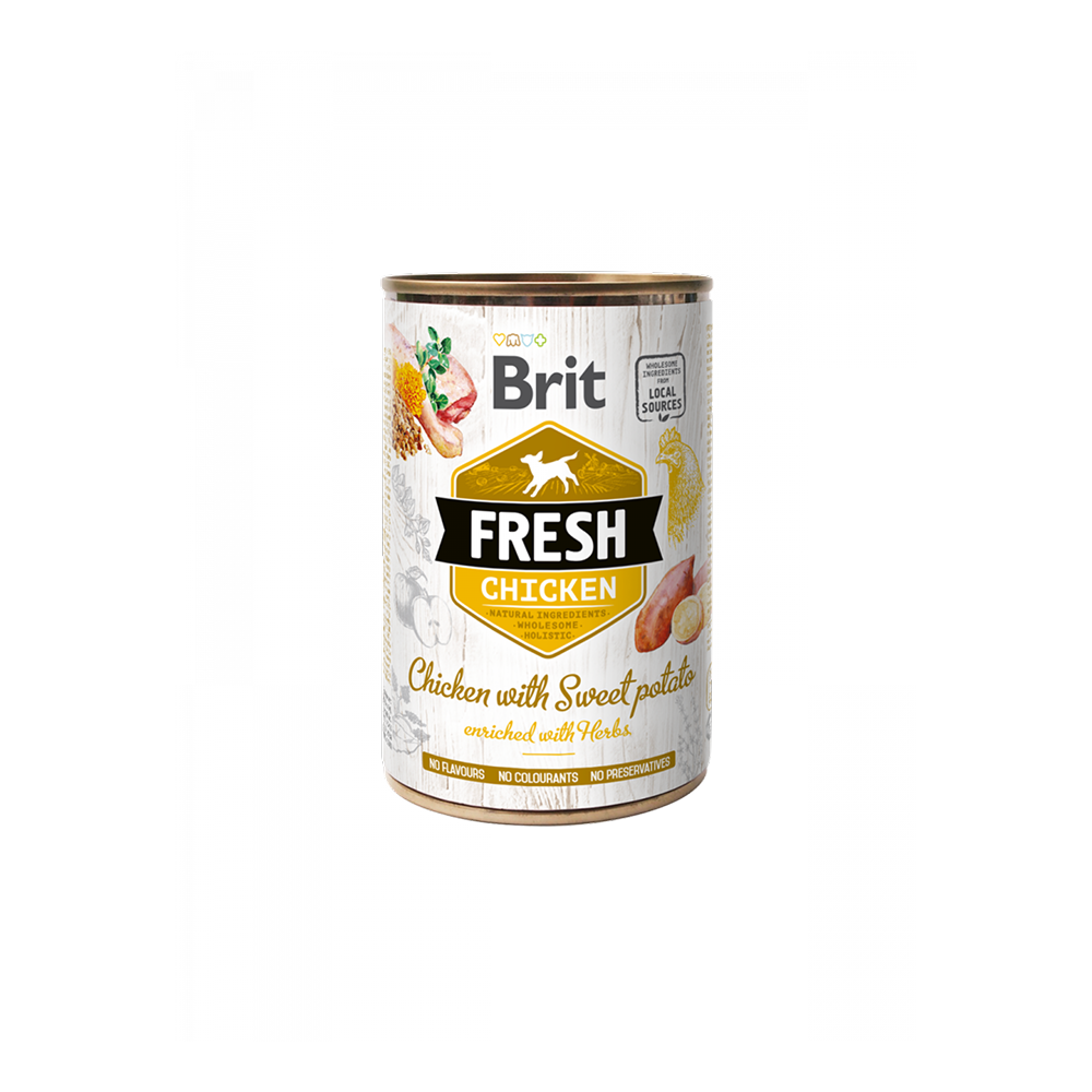 Brit Fresh Pâtée Chien Poulet & Patate Douce 400g - Alimentation Complète Brit Fresh Pâtée Chien Poulet & Patate Douce 400g - Alimentation Complète