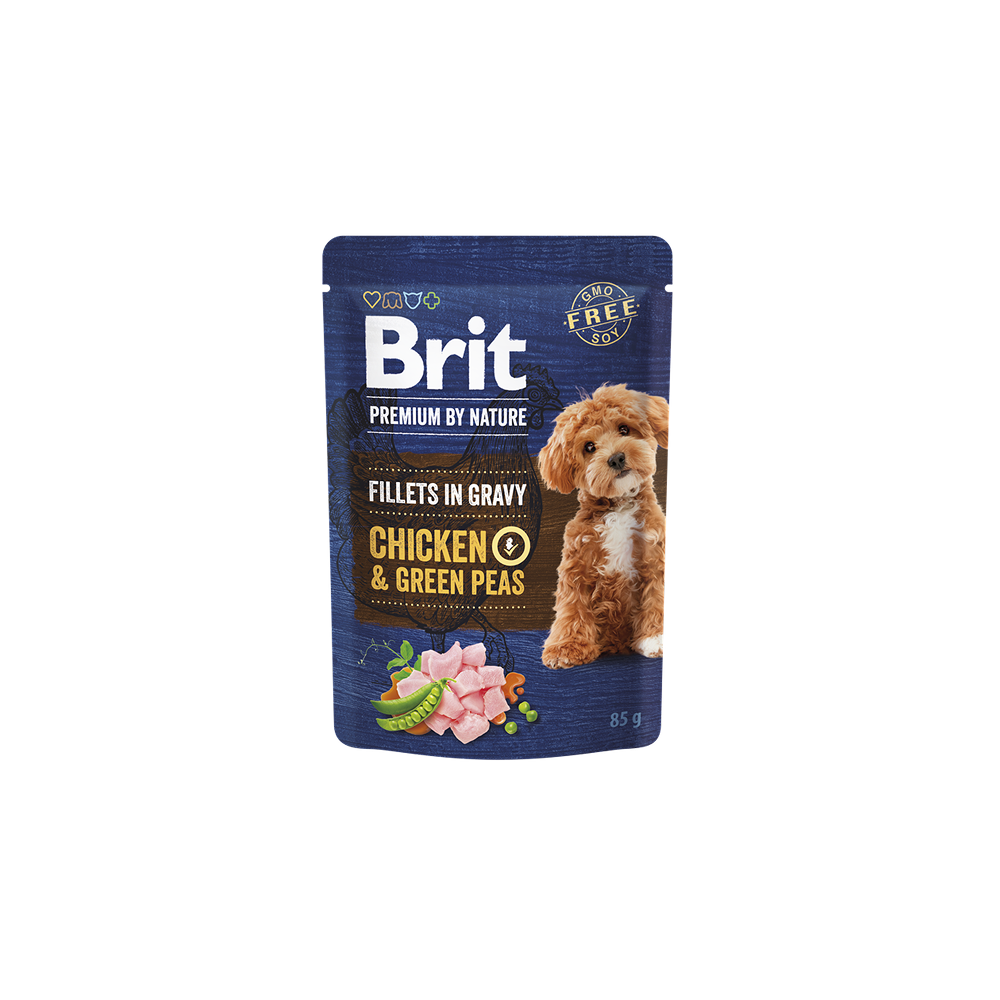 Brit Premium Fillets in Gravy Poulet & Pois 85g Brit Premium Fillets in Gravy Poulet & Pois 85g