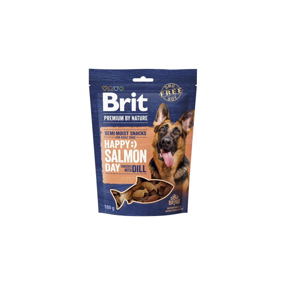 Brit Premium Snacks Semi-humides Chien Saumon & Aneth 180g Brit Premium Snacks Semi-humides Chien Saumon & Aneth 180g