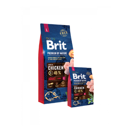 Brit Premium by Nature Croquettes Chien Adult L 3kg & 15kg