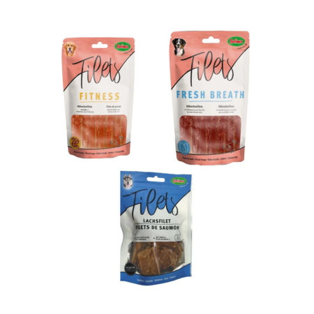 Bubimex Filets 100g _ Poulet Fresh, Fitness & Saumon pour Chien