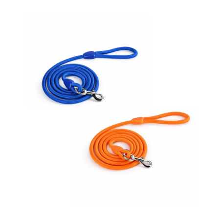Bubimex Laisse Corde Nylon 200cm - Bleu & Orange (1,2cm)
