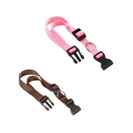 Ferplast Collier Chien Nylon M 30-44cm (Marron & Rose)