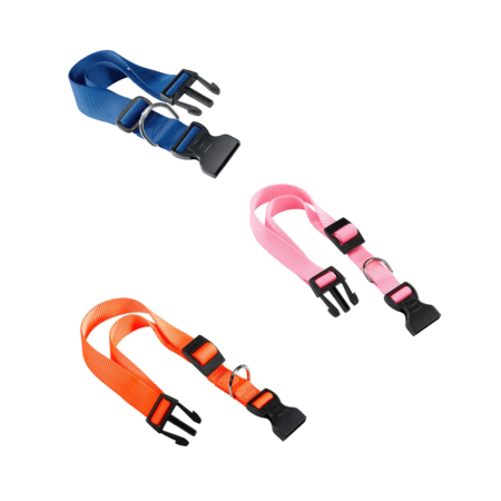 Ferplast Collier Nylon Chien S_ 18-25cm Rose & Bleu & Orange