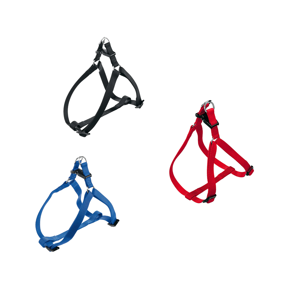 Ferplast Harnais Chien Nylon 45-63cm - Noir, Rouge & Bleu Ferplast Harnais Chien Nylon 45-63cm - Noir, Rouge & Bleu