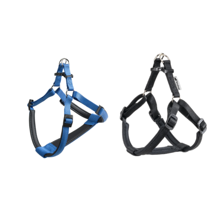 Ferplast Harnais Chien Nylon A_ 65-70 cm Noir & Bleu (20mm)