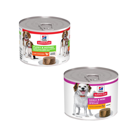 Hills Science Plan MOUSSE Chien Adulte S & M & Chiot Poulet 200g