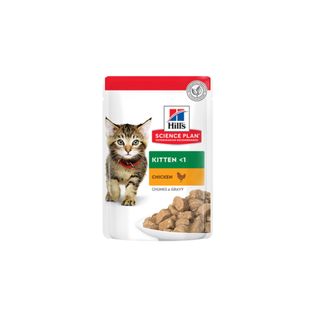 Hill's Science Plan Pâtée KITTEN en pochon au Poulet (12x85g)