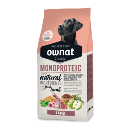 Ownat Monoproteic LAMB Chien 12KG & 4KG - Croquettes