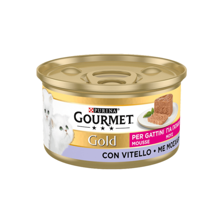 Pattés en boite Chat Purina Gourmet Gold Mousse pour chaton au veau