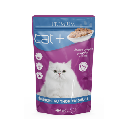 Pattés en sachet Chat Cat+ Thon
