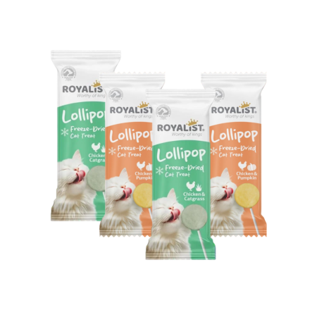 Royalist Lollipop Freeze Dried Chicken & Pumpkin Catgrass (Pack de 4)