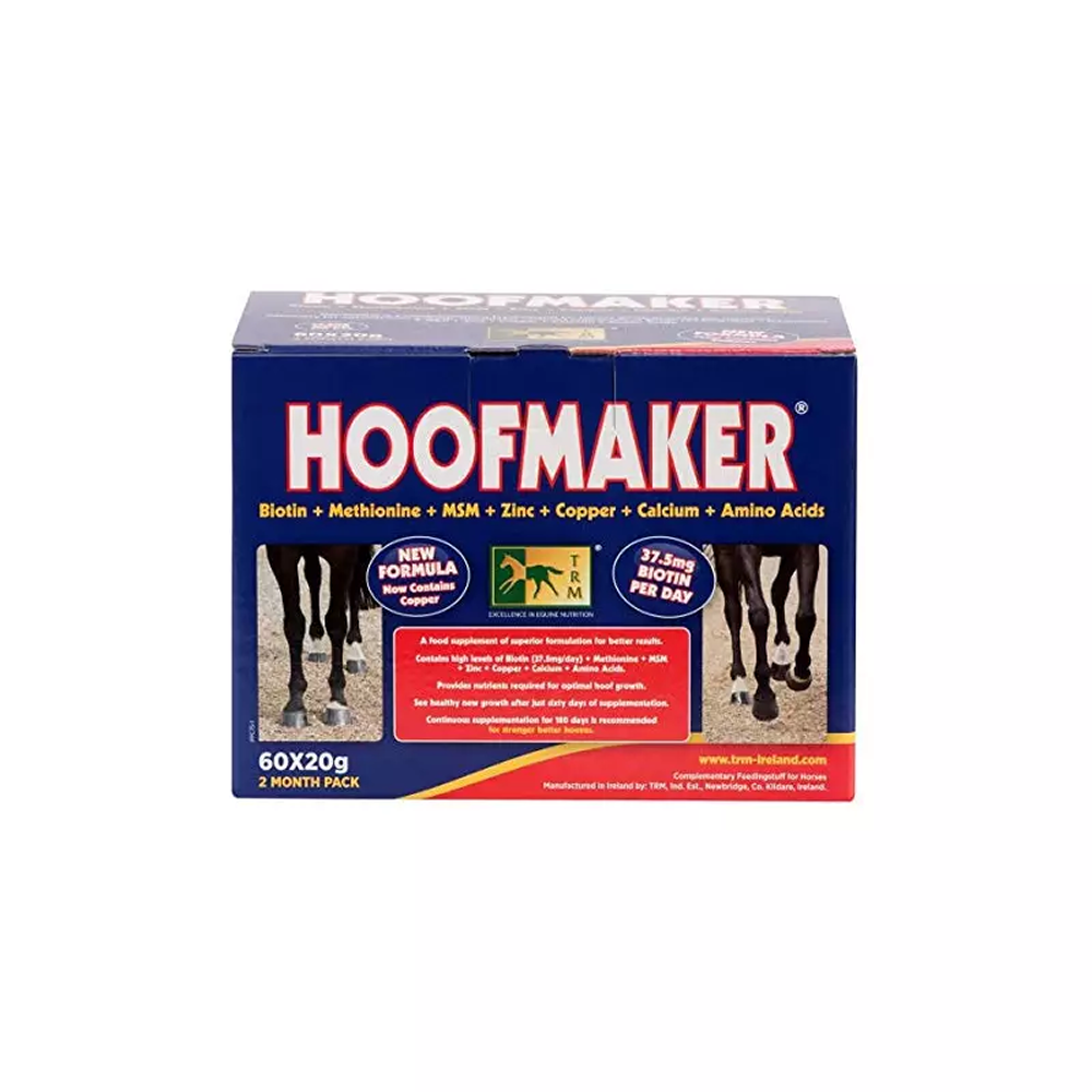 TRM Hoofmaker 60*20g – Régénération Sabots et Peau Chevaux TRM Hoofmaker 60*20g – Régénération Sabots et Peau Chevaux