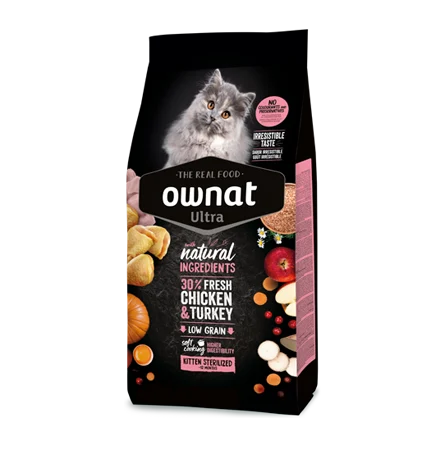 Ownat Ultra Kitten Sterilized 3KG - Croquettes Chat Stérilisé