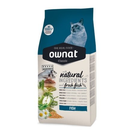 Ownat Classic Fish Chat 4KG, 1.5KG, 400G - Croquettes au Poisson