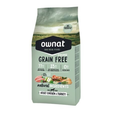 Ownat GF prime Adult Chicken & Turkey - Chien 12KG & 3KG