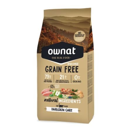 Ownat GF Prime Hair &Skin 3kg - Croquettes Chat Peau & Pelage