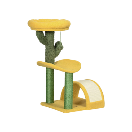 Arbre à chat cactus - Jaune et Vert