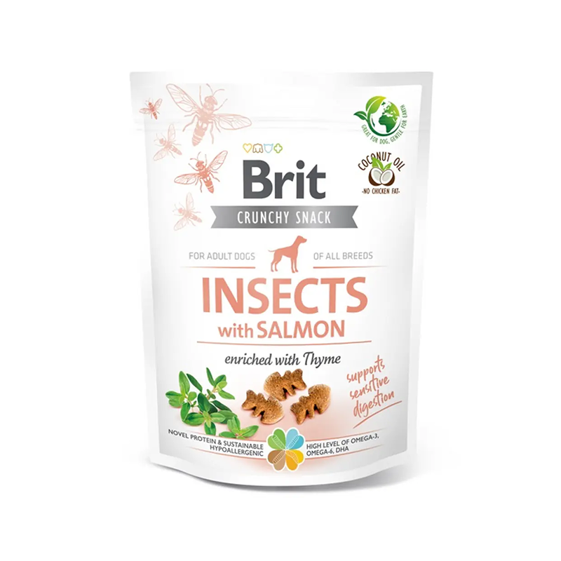 Brit Cracker Chien Insectes Saumon Thym – Friandise Croquante Brit Cracker Chien Insectes Saumon Thym – Friandise Croquante