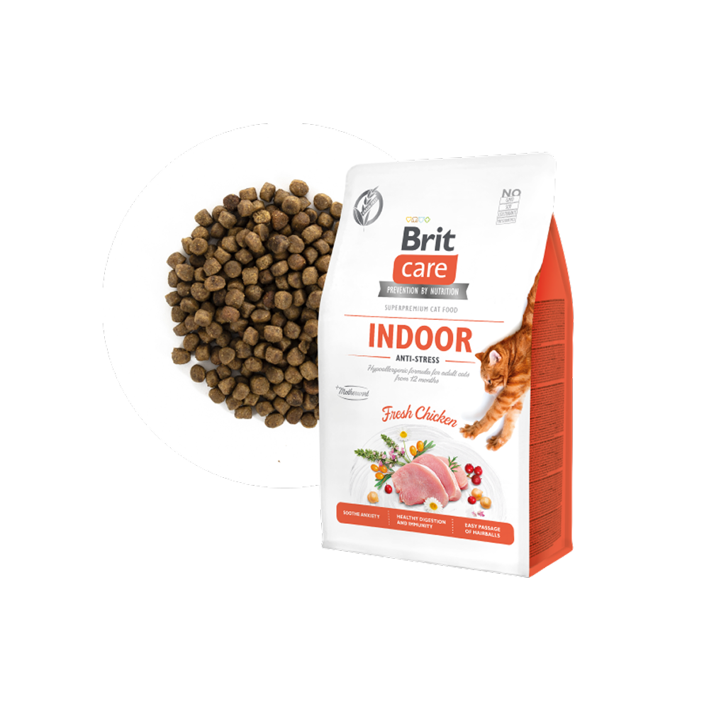 Brit Croquettes Chat Sans Céréales Indoor Anti-stress 400g Brit Croquettes Chat Sans Céréales Indoor Anti-stress 400g