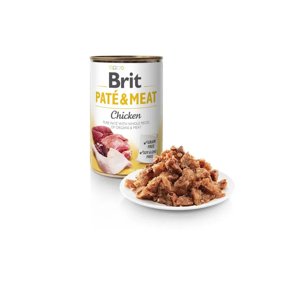 Brit Paté & Meat Chicken - Aliment Humide pour Chien (Saveur Poulet) Brit Paté & Meat Chicken - Aliment Humide pour Chien (Saveur Poulet)