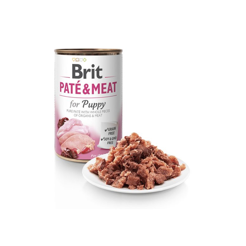 Brit Paté & Meat Chiot Poulet Dinde 400g - Alimentation Complète Brit Paté & Meat Chiot Poulet Dinde 400g - Alimentation Complète