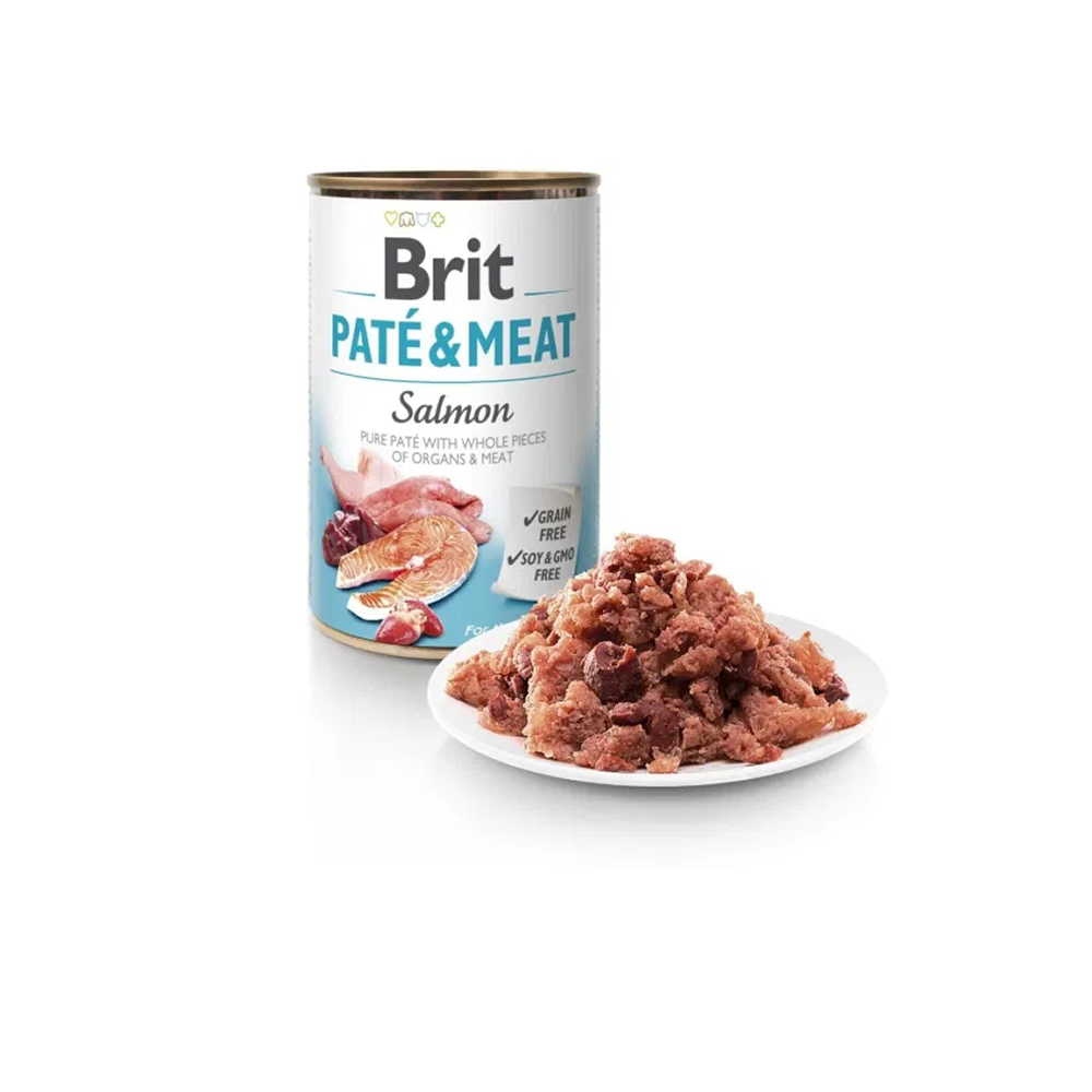 Brit Paté & Meat Saumon - Nourriture Humide Chien Adulte Brit Paté & Meat Saumon - Nourriture Humide Chien Adulte
