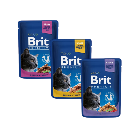 Brit Premium Cat Pouches 100g - Saveurs Mixtes