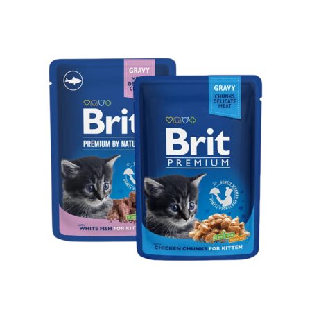 Brit Premium Pâtées Chaton 100g - Poulet & Poisson Blanc