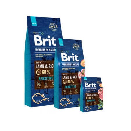 Brit Premium Sensitive Lamb 1kg, 3kg & 15kg - Croquettes Chien Hypoallergéniques