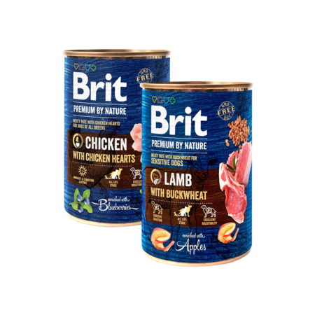 Brit Premium by Nature Pâtée Mixte (Agneau & Dinde) 400g