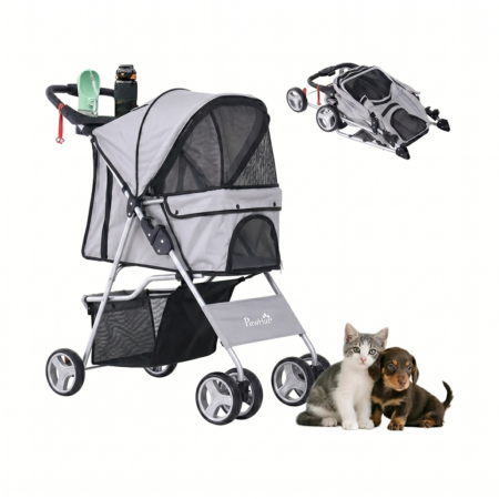 Poussette pour Chiens et Chats Pawhut confort et sécurité robuste