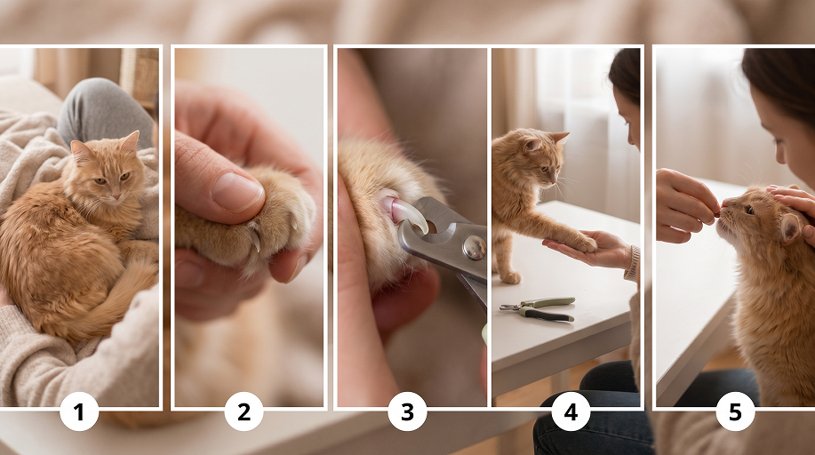 couper les griffes d’un chat étape par étape - petconnect