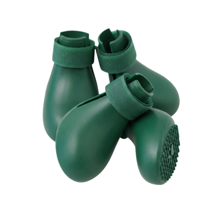 Bottes imperméables en silicone kaki pour chien