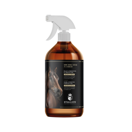 Huile sèche Argan et Abricot Stallion 1L