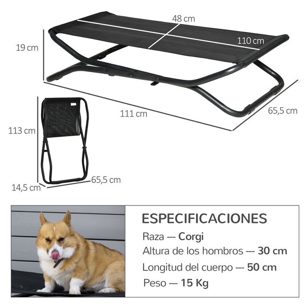 Lit de camp surélevé pliable Pawhut - Tapis transat respirant Lit de camp surélevé pliable Pawhut - Tapis transat respirant